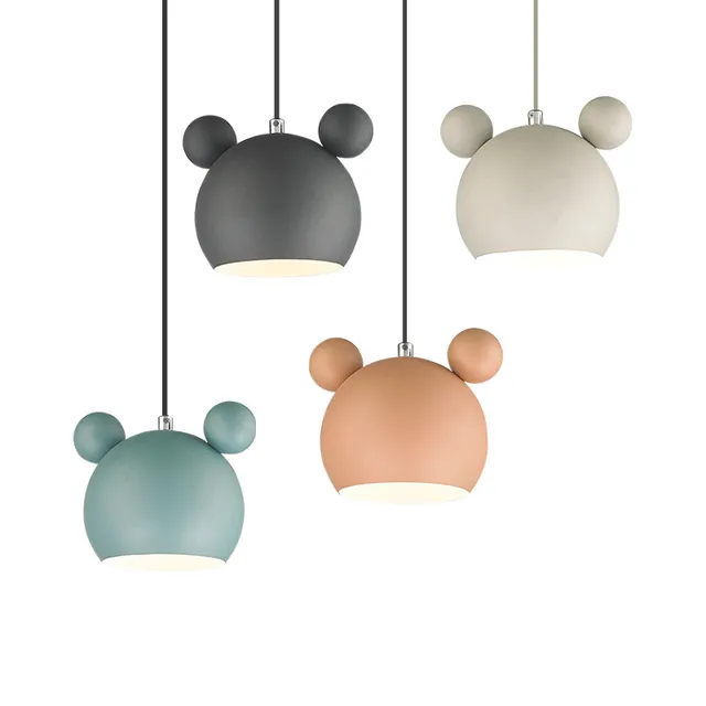 mickey mouse children room pendant lamp creative cartoon pendant