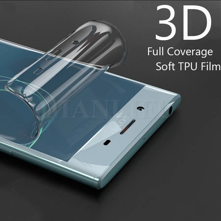 3D полное покрытие экрана протектор XZ3 Защитная мягкая ТПУ пленка для Sony Xperia XZ2 Premium