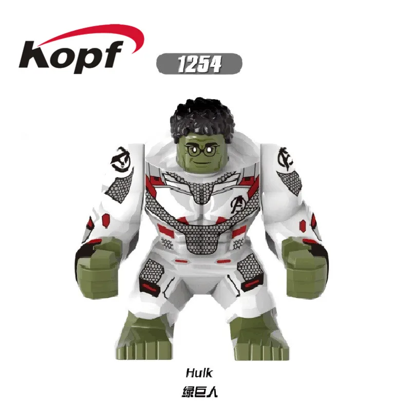 

Building Blocks Avengers 4 Endgame Space Bricks 7Cm Big Hulk Iron Man Whiplash Figures For Children Education Toys XH 1254