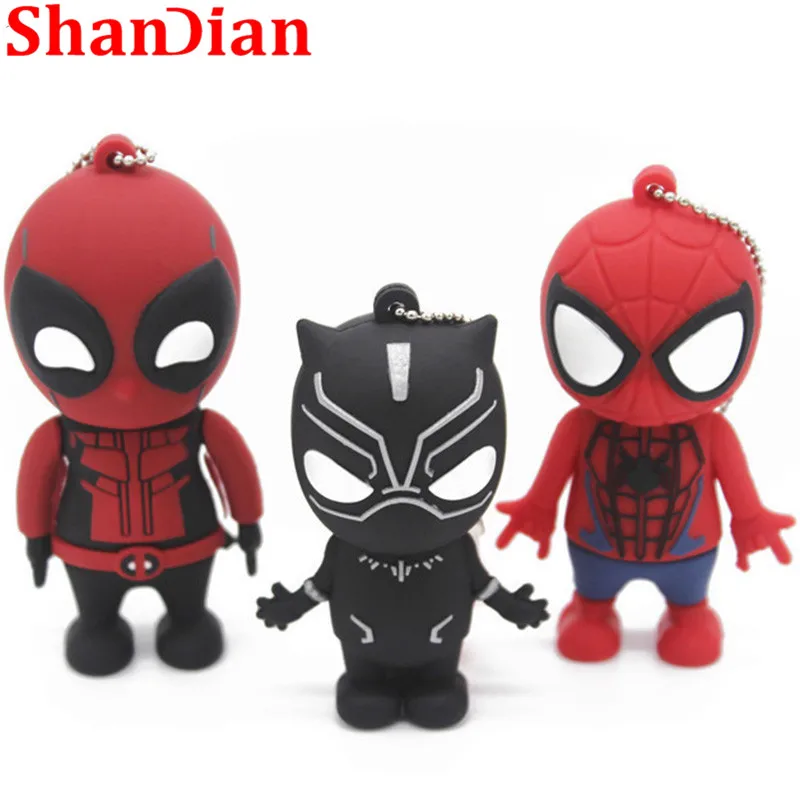 

SHANDIAN The New Spiderman Three models cartoon flash card with usb interface flash drive 4GB 16GB 32GB 64GB U disk Memory Stick