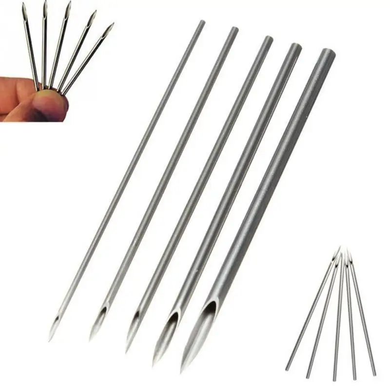 10pcs Disposable Sterile Body Piercing Needles Medical Tattoo Piercing Needles For Navel Nipple Ear Nose Lip 12g/14g/16g/18g/20g