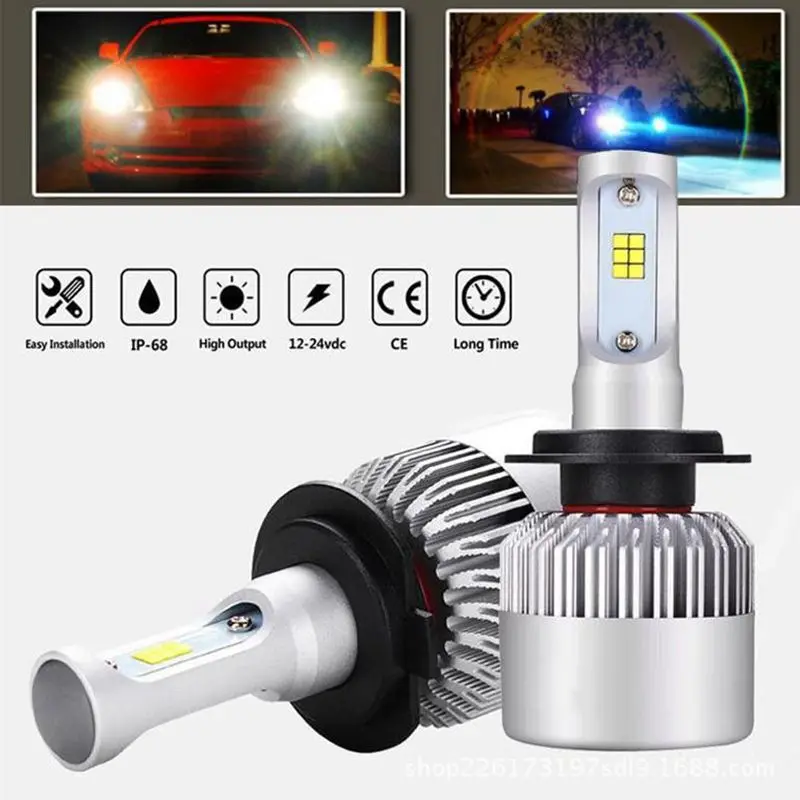 

CSP Chips H4 LED H7 H11 H8 9006 HB4 H1 H3 HB3 S2 Car Headlight Bulbs 72W 8000LM Automobiles Lamp 6500K 12V 4300K 8000K LEDS