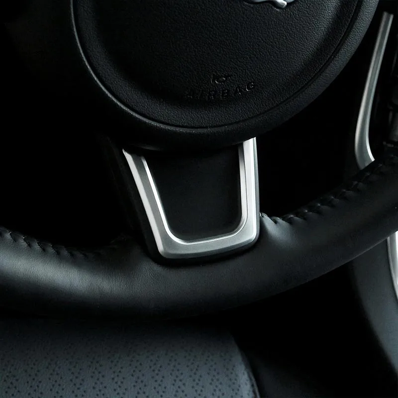 

ABS Chrome Interior Accessories Steering Wheel Cover Trim Sequins For Jaguar XE/XF/F-Pace x761 2016 Car-Styling