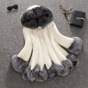 

Korean Version Casual Outwear Women Winter Thicken Warm Faux Fur Coats Long Section Slim Soft Jacket Large Size 4XL Female