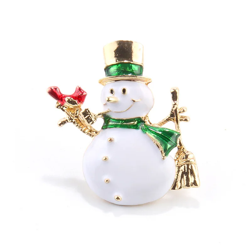 

2019 fashion new high-end exquisite funny personality brooch Europe and America retro drip Christmas series brooch