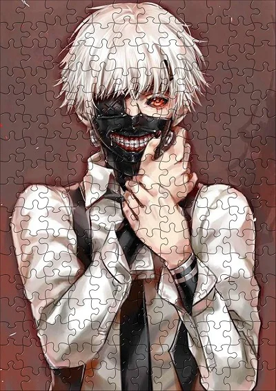 120 шт./упак. анимэ Tokyo Ghoul, пазлы Игрушки для детей Бумага Jigsaw образовательных головоломки игрушки для детей juguetes - Цвет: Черный