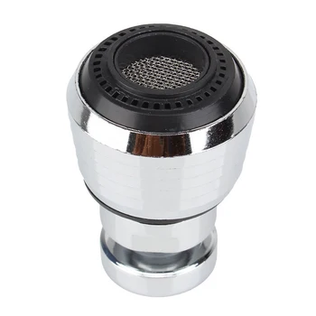 

Inner thread Kitchen water saving faucet of adjustable shower nozzle filter adapter faucet angle 360 degree silver+black
