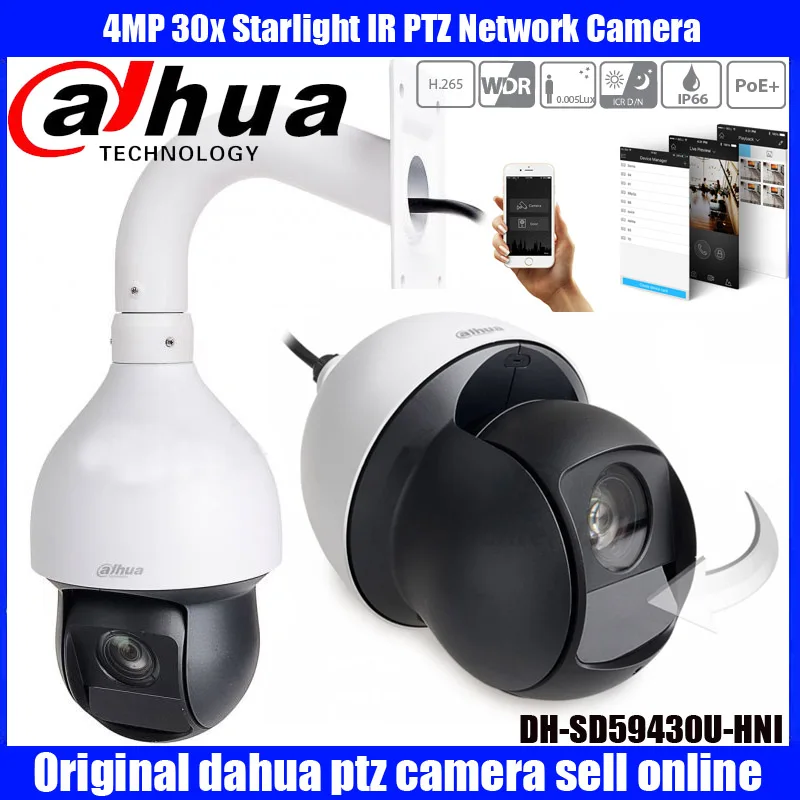 Оригинальная английская высокоскоростная Купольная IP камера Dahua 4MP 30X PTZ с