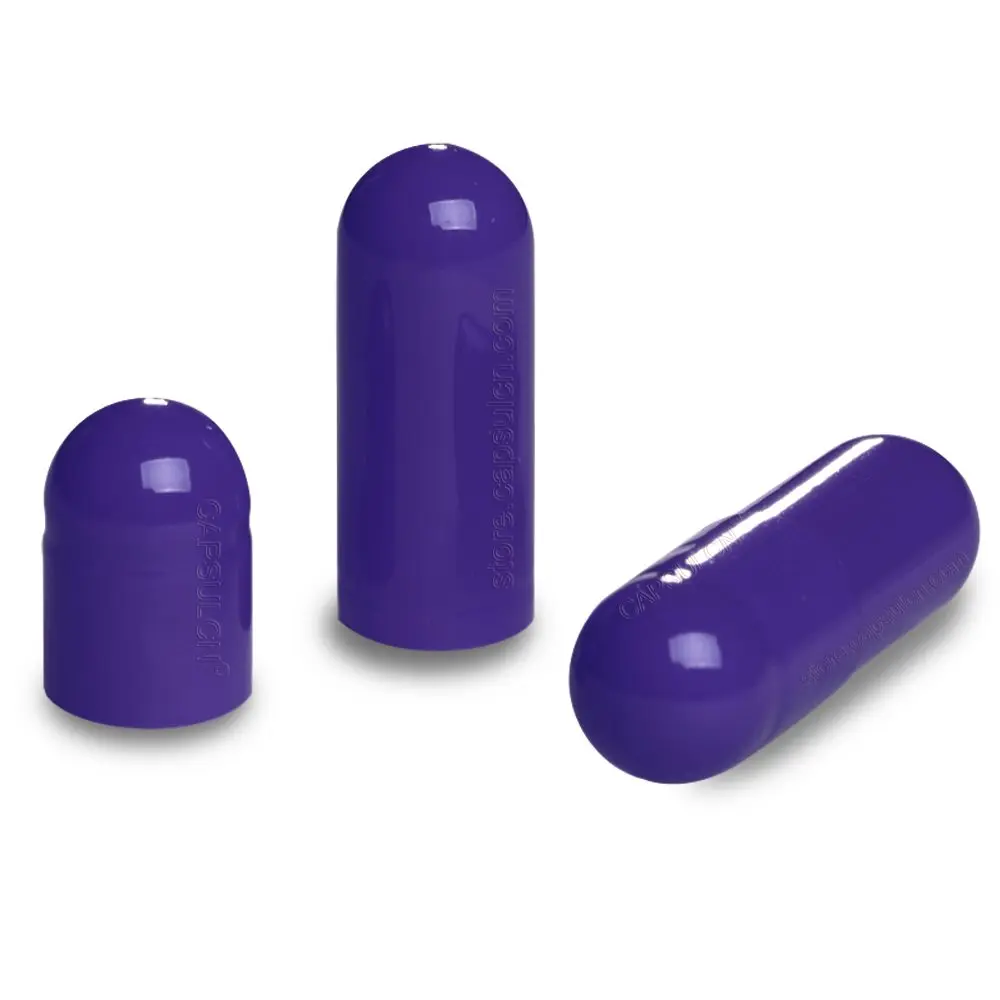 

5000 pcs /Carton Separated Size #1 Empty Gelatin Capsule Purple Capsules For Capsule Filler Machines