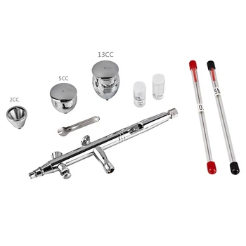 

Dual Action Air Brush kit For Face Paint Areograph Airbrush Nail Art Design Henna Tattooing Cosmetics 2/5/13cc