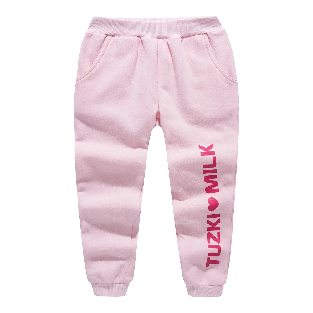 THREEGUN X Tuzki/детские штаны Тренировочные штаны-шаровары для мальчиков и девочек, хлопковые бархатные теплые детские брюки детские плотные брюки