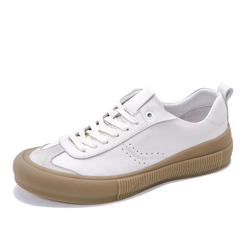 Jaunes Or Chaussures À Seak De Vache Appartements Owen Printemps D'été Homme Luxe Baskets Hommes Cuir Blanc Sneakers Lacets En Décontractées blanc BoedWCxr