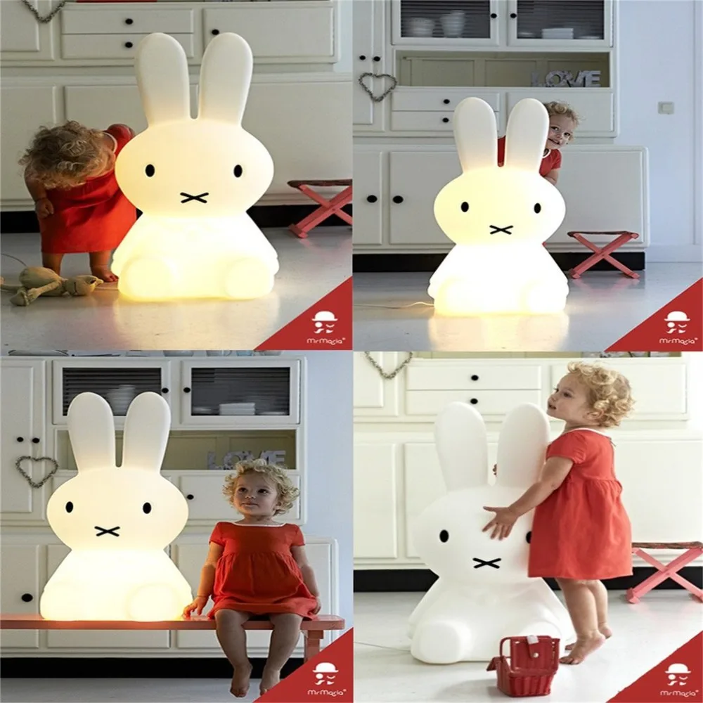 

LED Night Light Lovely Rabbit Shape Atmosphere Light Bedside Desk Lamp Baby Room Bedroom Sleeping Light Decoration Toy Gift