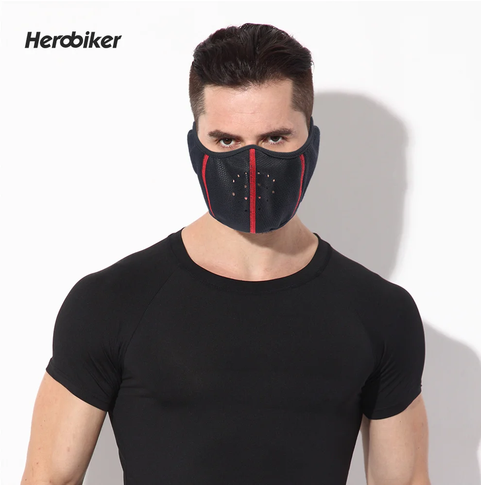 HEROBIKER мотоциклетная маска Балаклава мотоциклетная Ветрозащитная маска для ушей мотоциклетная велосипедная теплая маска на половину лица маска от пыли