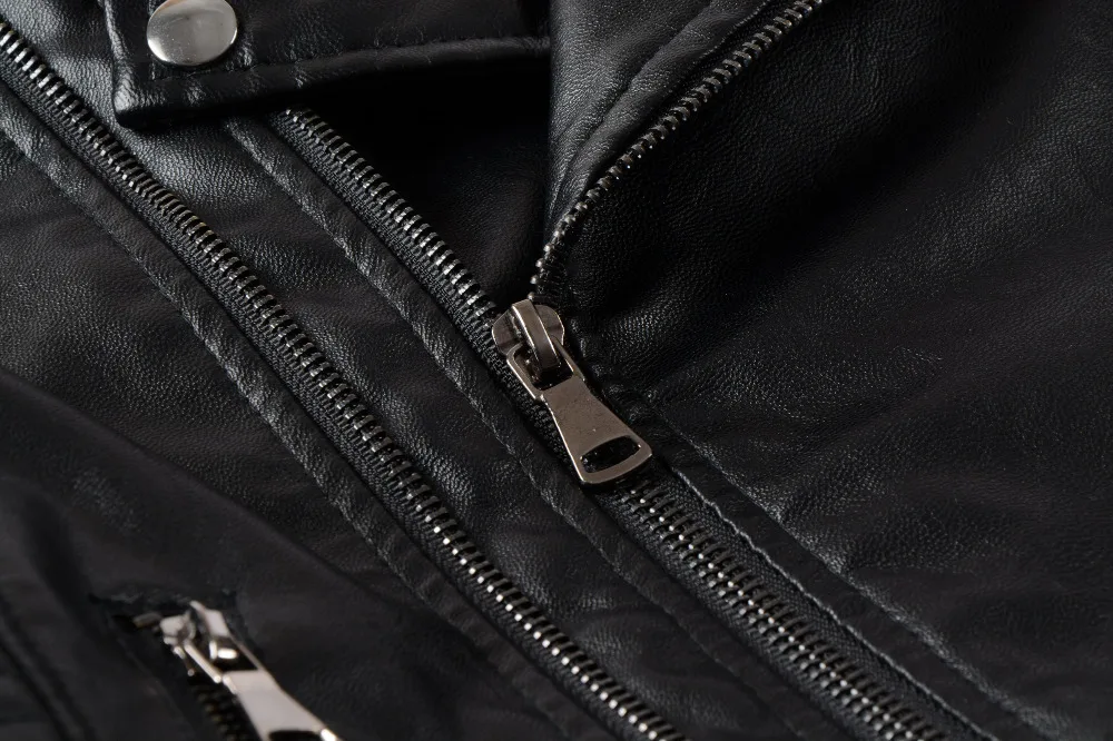 2020 New Fashion Women Soft Faux Leather PU Jackets and Coats Lady Motorcyle Zippers Biker Black Spliced Street Outerwear
