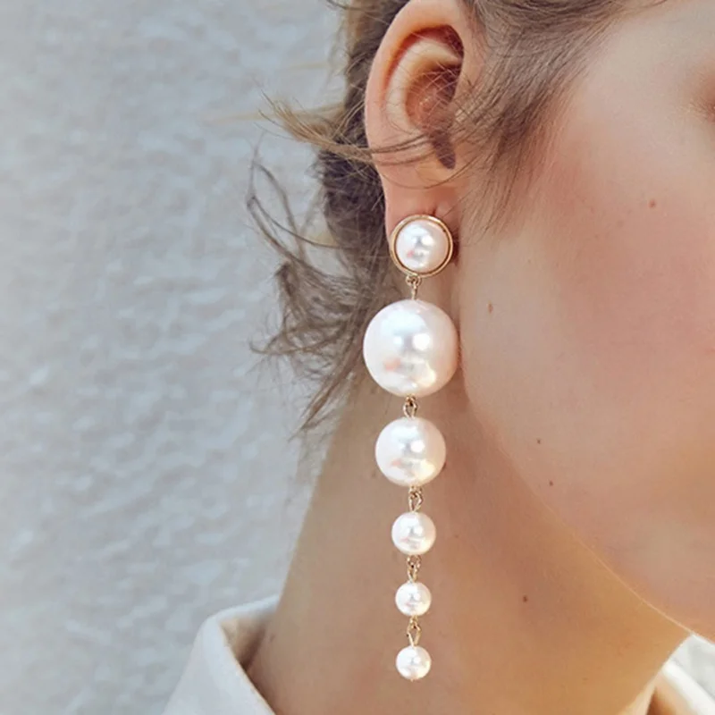 

Elegant Earrings Romantic Artificial Pearl Earrings For Women Wedding Stylish Party Gift Accessories 2019 New