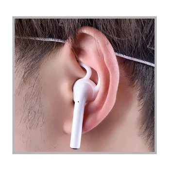 

1Pair for Apple AirPods Replacement Soft Silicone Antislip Ear Cover Hook bluetooth Earphone Earbuds Tip Earphone Case protector