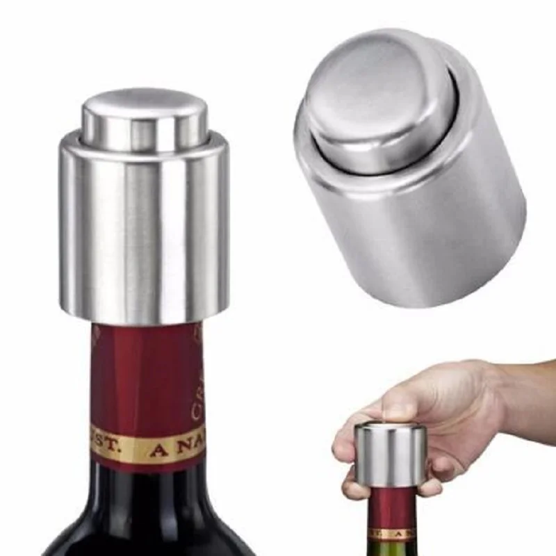 

1PCS seal Stainless Steel Wine bottle stopper Vacuum Sealer bar tools Champagne Bottle Bung Stopper