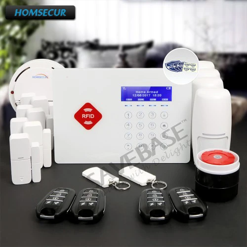 

HOMSECUR App Controlled GSM LCD House Alarm System with Smoke Sensor+4*PIR+Door Sensor