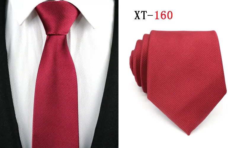 Модные классические 8 см желтые, красные, синие одноцветные галстуки для мужчин Gravatas тканый галстук, жаккардовый галстук для свадьбы