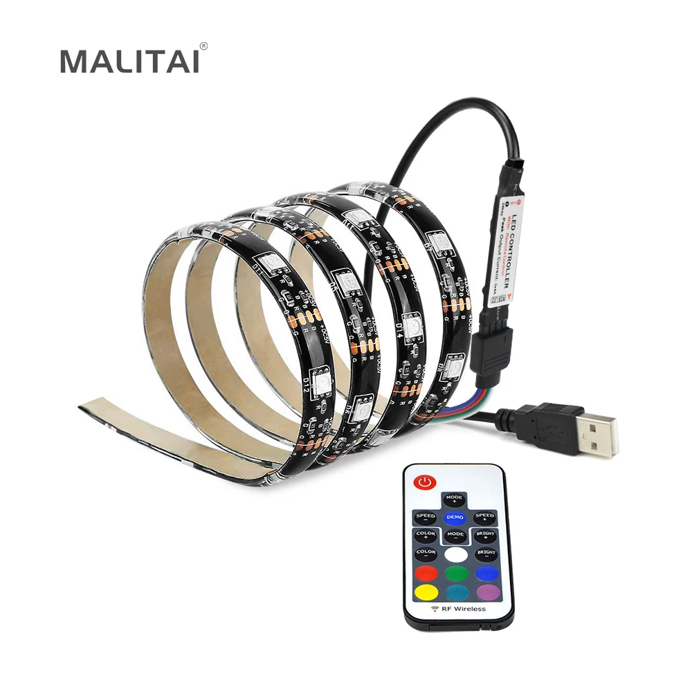 

DC5V RGB 5050 USB Power LED String For LCD Monitor TV Background light 1M 2M 3M 4M 5M Decoration lamp Strips Waterproof IP65