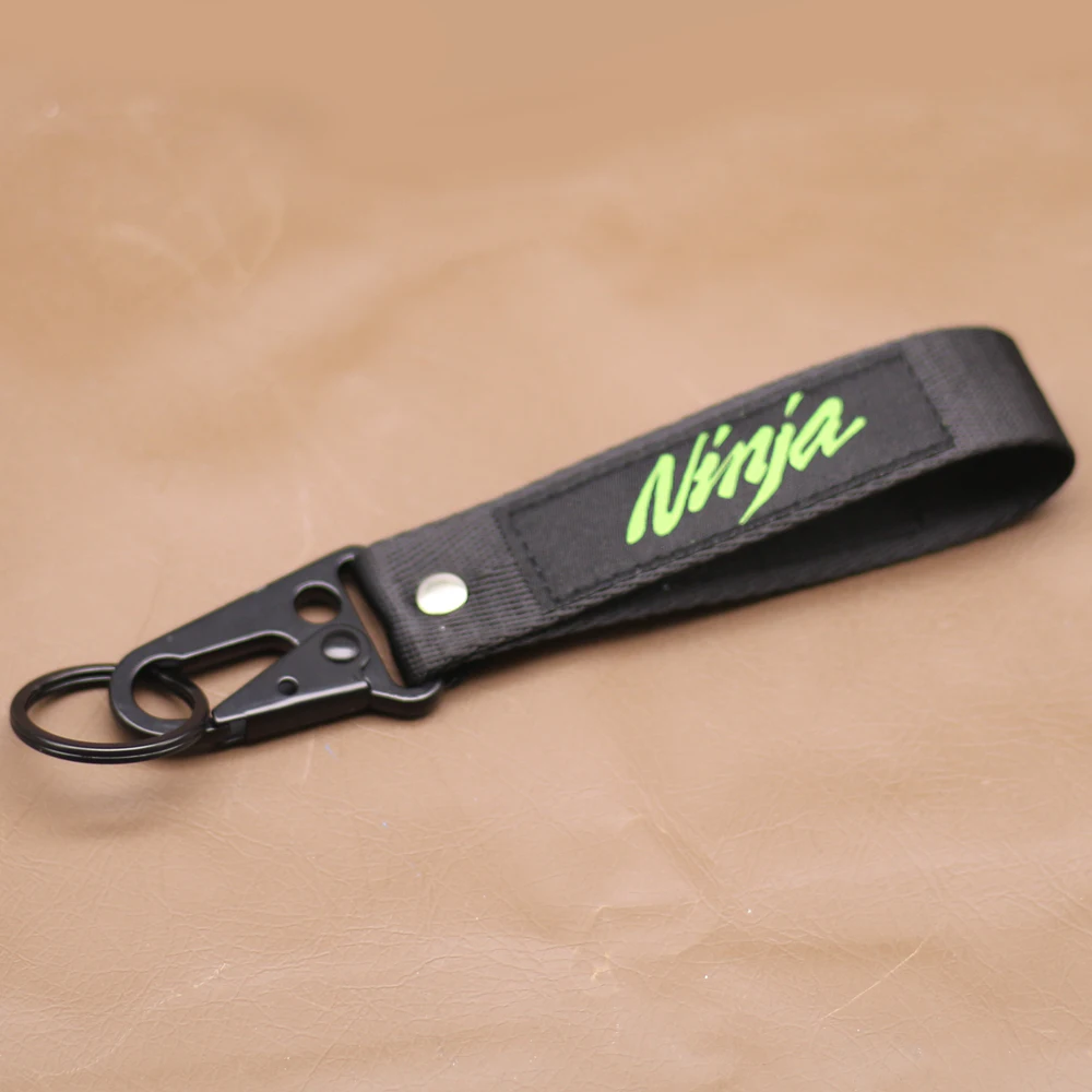 

Motorcycle Embroidery Moto GP Key Ring Keyring For Kawasaki Ninja 1000 250 300 400 500 600 650 750 900 H2 Key Chain Keychain Set