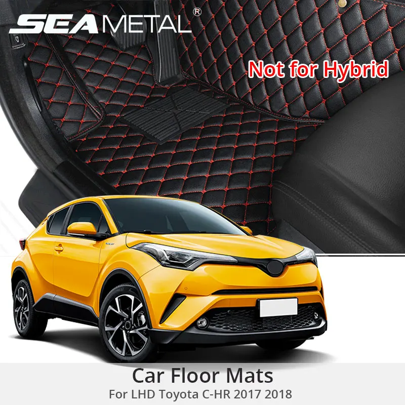 Для LHD Toyota C HR CHR 2018 2017 автомобильные коврики на заказ кожаные для автомобиля