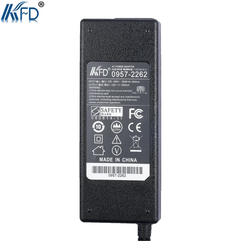 KFD AC Adapter For 0957-2262 0957-2093 0957-2283 HP Officejet Pro 8000 8500 8500A 8250V 8250xi K8600 K5300 L7350 L7500 L7600 L7700 L7580 A809 A809A A910 A910N A910A A910G All-in-one Printer 32V 2000MA