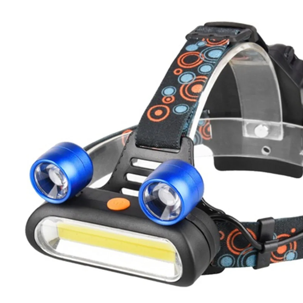 Best LED Mini Headlight 4 Mode USB Rechargeable Headlamp Camping Flashlight Hunting Frontal Head Torch by Battery