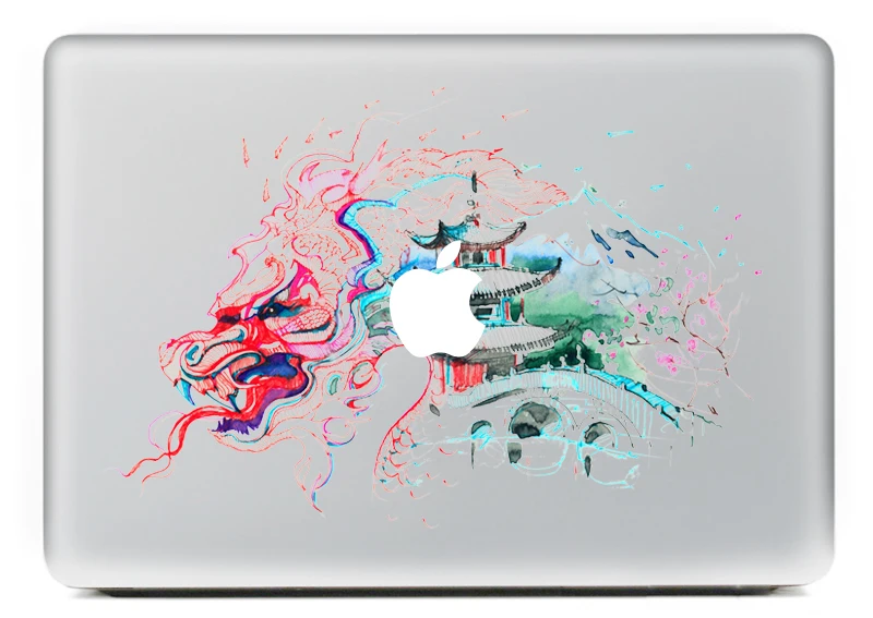 Акварельная индивидуальная Виниловая наклейка для ноутбука для macbook Pro Air, 13 дюймов, мультяшная оболочка для ноутбука mac book