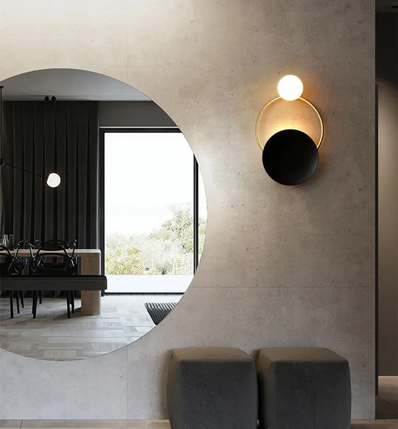 Nordic Post Modern LED Wall Light Bedroom Sconce Wall Lamps Stairs Wall Lights For Home Decoration Vintage Lighting (2)