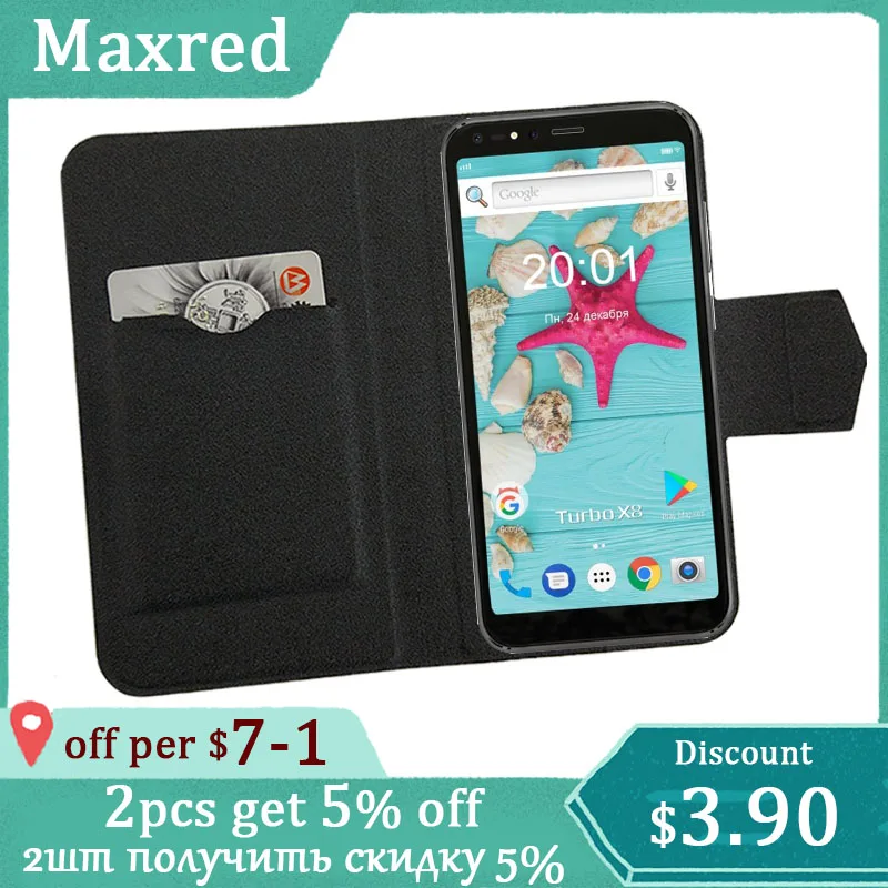 

5 Colors Hot! Turbo X8 Case Phone Leather Cover,Factory Price Protective Full Flip Stand Leather Phone Shell Cases
