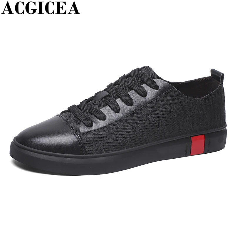 Italy Brand Fashion Men Skateboarding Shoes Lace Up Breathable Genuine ...