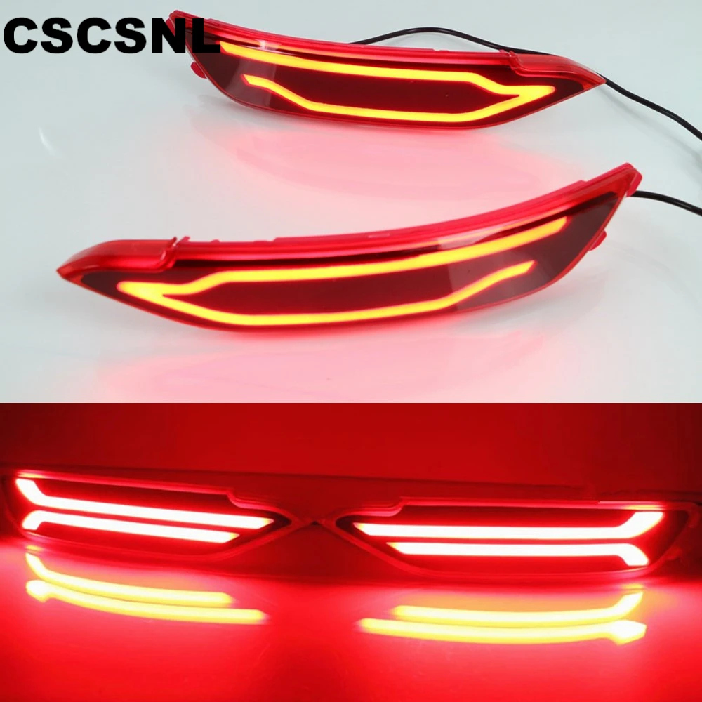 

2PCS 12V LED Multi-Function Rear Bumper Lights Brake Rear Light Warning Lamp Reflector For Hyundai Tucson 2015 2016 2017 2018