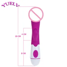 YUELV 30 Speed Dual Vibrating Dildo Silicone G-spot Vibrator Vaginal Clitoral Massager Magic Wand Adult Sex Products For Women