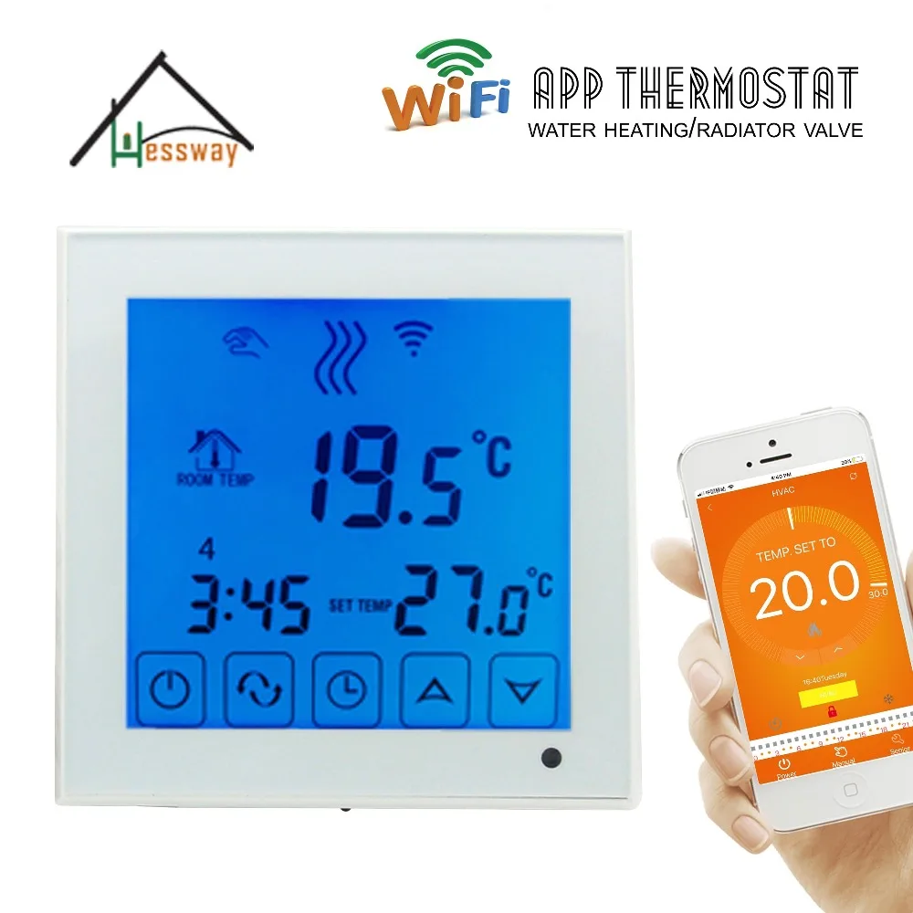 6+1 programmable EU heating thermostat wifi water heating radiator wifi thermostat temperature