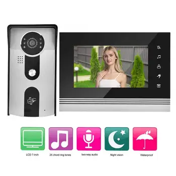 

Door Bell 7 Inch Color LCD Touch Button Video Camera Doorbell Intercom Entry System ring doorbell