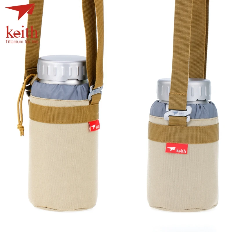 Keith Titanium Bottle Large Capacity Non-threaded Kettle With Kettle Bag 900ml 1200ml