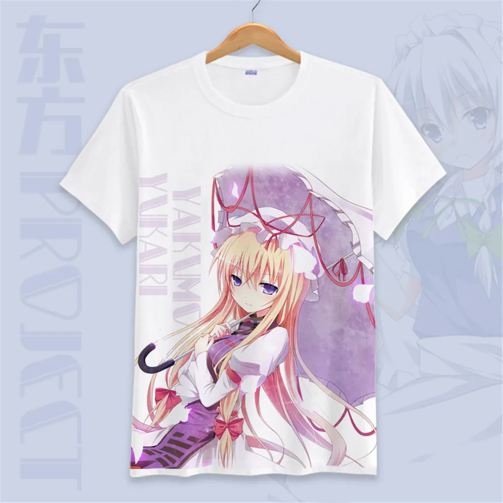 Модная новинка Футболки с героями мультфильмов Touhou Project Футболка унисекс