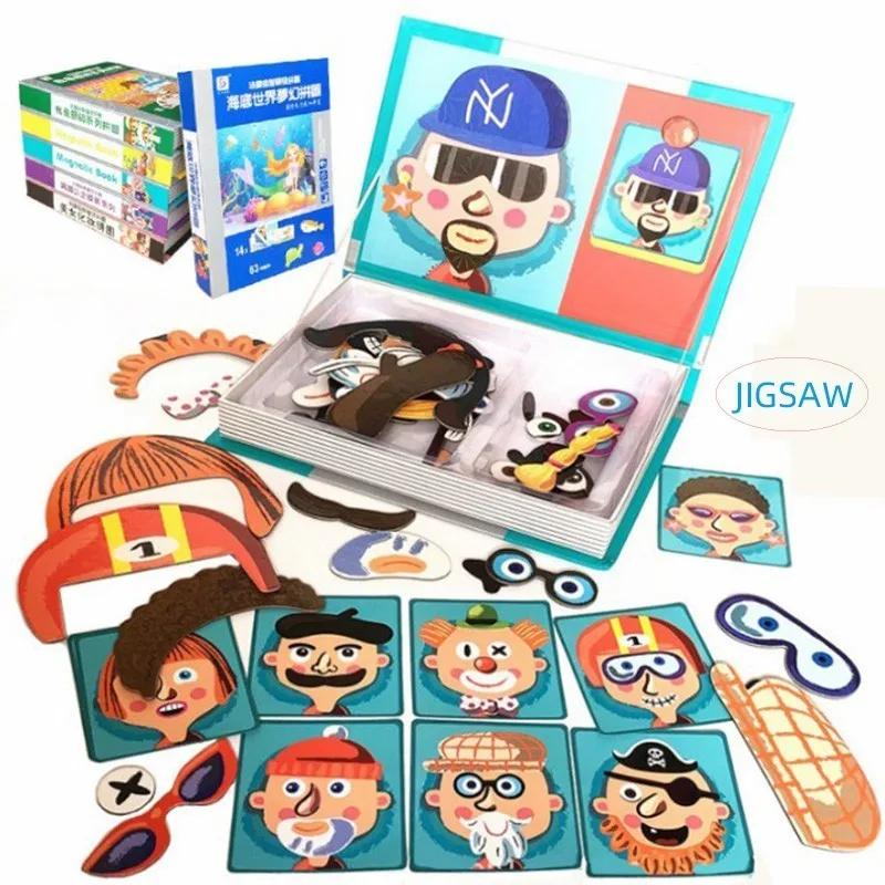 

Magnetic Puzzle Jigsaw Toys Children 3D Puzzle Figure/Animals/ Vehicle /Circus Drawing Board Learning Educational Toys For Kids