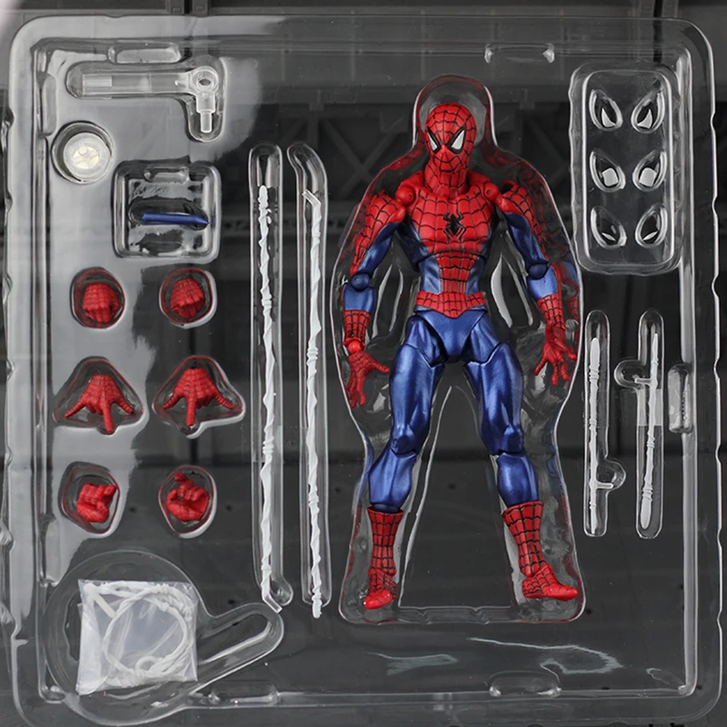 FIGMA Series NO.003 Revoltech Venom No.002 Spiderman No.001 Deadpool With Bracket PVC Action Figure Collection Model Toy 15cm (20)