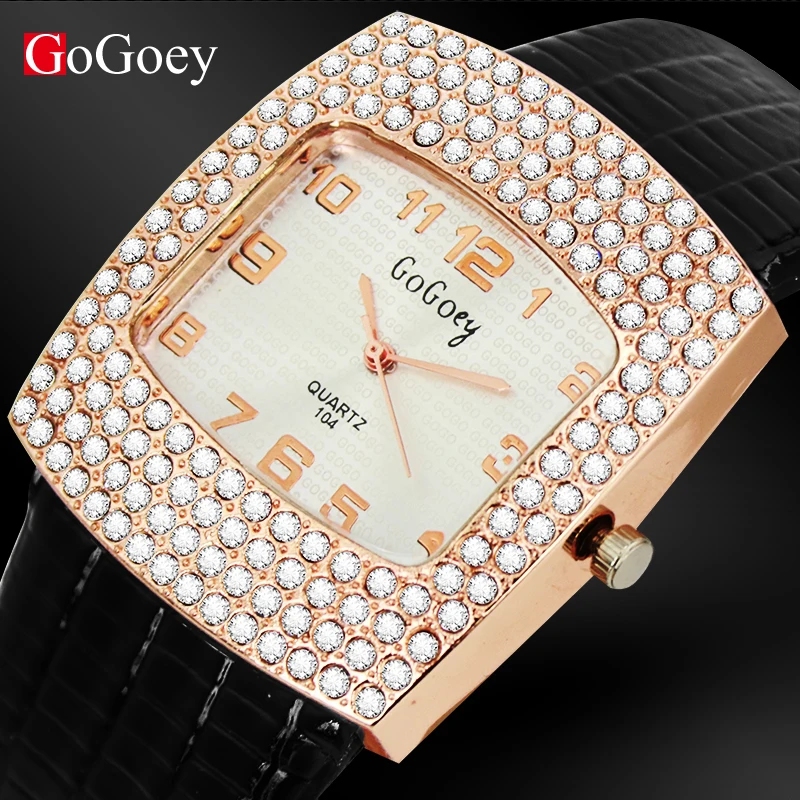Женские кварцевые наручные часы с кристаллами и искусственной кожей|reloj fashion|reloj