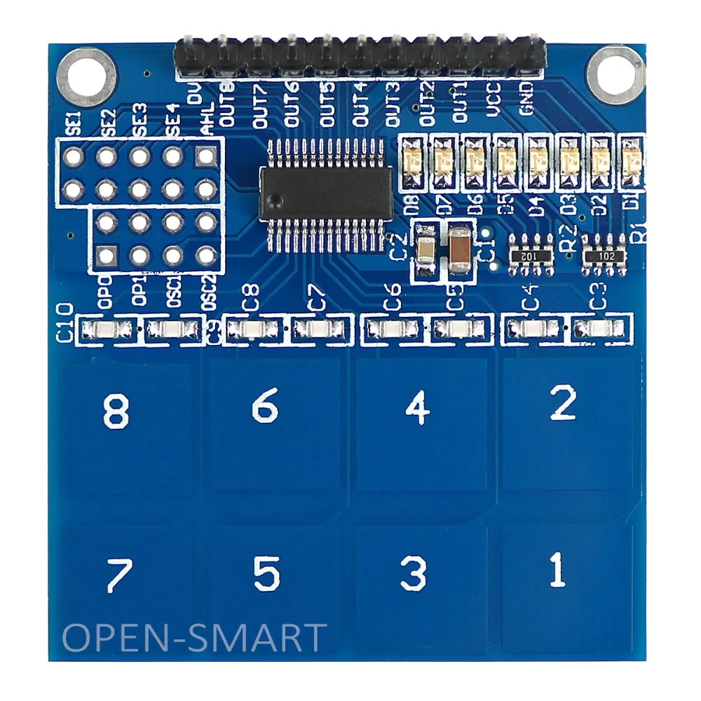 Ttp226 8-путь 8-канал емкостный сенсорный Сенсор переключатель Pad детектор модуль для Arduino