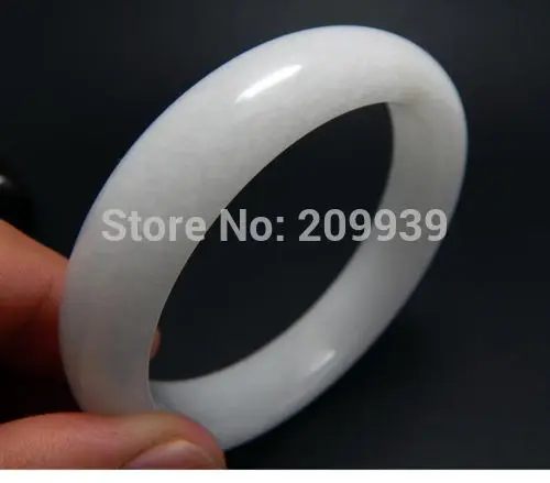 

N565 Broad 60MM PURE WHITE2 High-quality CHINA NATURAL 100% stone BRACELET (A0427)