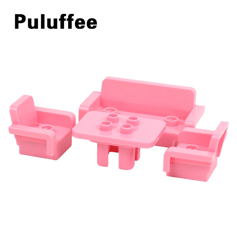 

Sofa Big Size DIY Bricks Parts Compatible With Duplo Furniture Chair Accessory Building Blocks Educational Toys For Children