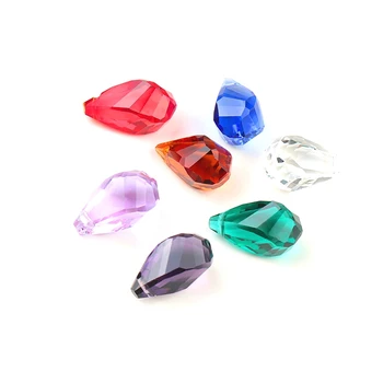 

11x18mm Colorful Twisted glass drop beads faceted crystal drop beads for bracelet necklace making Jewelry findings 36pcs/lot
