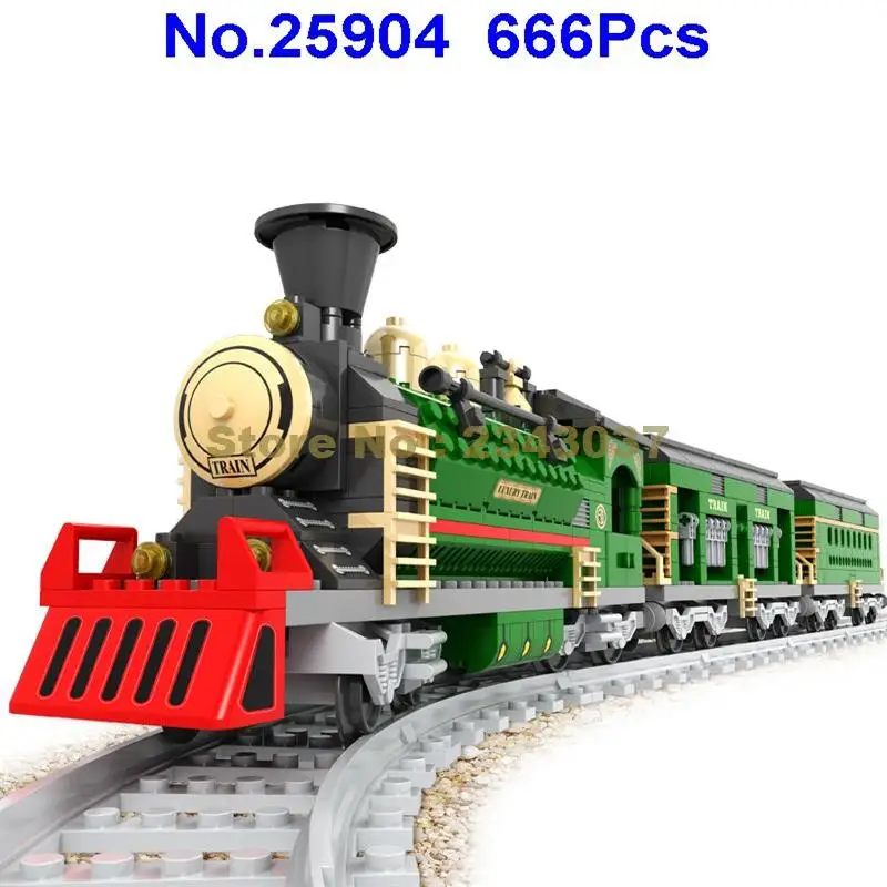 Ausini 666 шт. старый классический конструктор поезд|building blocks|train building blocktrain |