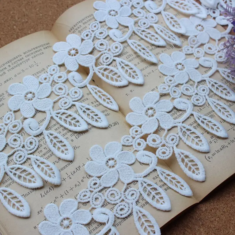 

19Yards 8.5cm Embroidery Milk Fiber Tassel Lace Fabric Garment Needlework Sewing DIY Handmade Accessories Dress Decoration 513