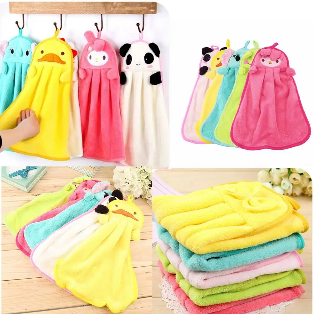 

Cute Nursery Hand Towel quite Soft Plush Fabric Cartoon Animal Hanging Wipe Bathing Towel Worldwide Sale Hot New