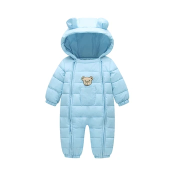 

BibiCola 2018 winter warm baby girl boy snowsuit down cotton baby romper hoodies newborn overalls clothes kids children jumpsuit